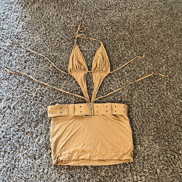 I.AM.GIA Tan Halter Dress - Picture 2 of 6